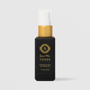 Sorella Apothecary Spiced Wine Toner 1 fl oz in a black pump bottle with gold collar on a light gray background