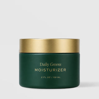 Sorella Apothecary Daily Greens Moisturizer 2 oz in green jar with gold lid, antioxidant-rich daily face moisturizer