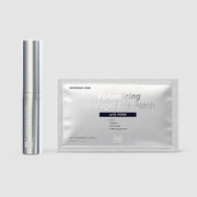 TOV HOP+ Volume Boost Spicule Eye Cream silver tube beside Volumizing Hydrogel Eye Patch packet with PDRN PLLA peptides and niacinamide