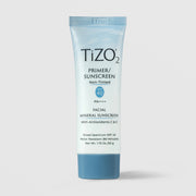 TiZO2 Primer Sunscreen Non-Tinted SPF 40 PA++++ facial mineral sunscreen 50g in light blue squeeze tube with antioxidants C and E