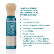 Colorescience Sunforgettable Total Protection Sheer Matte SPF 30 Sunscreen Brush - Art of Skin Care