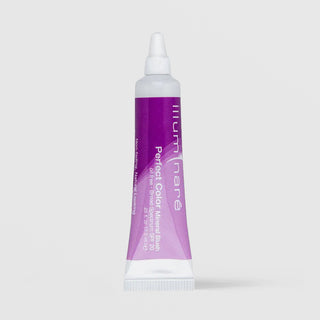 Illuminare Perfect Color Mineral Blush tube with purple label, oil free broad spectrum SPF 20, non-fading natural looking, 0.25 fl oz