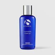 iS Clinical Cleansing Complex 2oz cobalt blue bottle with silver cap, cosmeceuticals innovative skincare