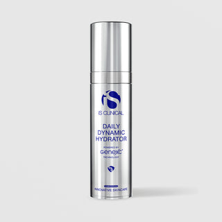 iS Clinical Daily Dynamic Hydrator silver airless pump bottle powered by GeneXC technology, cosmeceuticals innovative skincare
