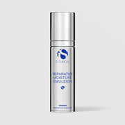 iS Clinical Reparative Moisture Emulsion silver airless pump bottle with chrome cap, cosmeceuticals innovative skincare
