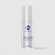 iS Clinical Youth Complex white airless pump bottle with white cap, cosmeceuticals innovative skincare