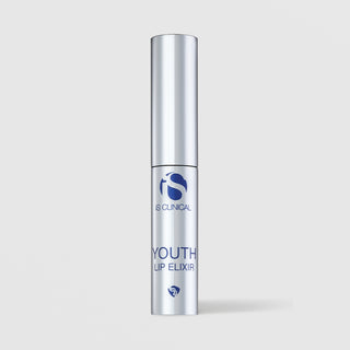 iS Clinical Youth Lip Elixir slim silver wand applicator tube, cosmeceuticals innovative skincare