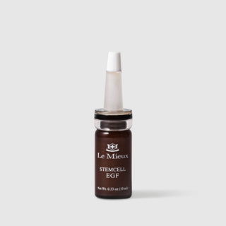 Le Mieux Stemcell EGF stem cell epidermal growth factor facial serum single ampoule 0.33 oz 10 ml dark amber glass vial with precision applicator tip. Available at Art of Skin Care