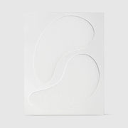 Le Mieux TGF-β Eye Firming Mask single-use under-eye patches on backing sheet, available at Art of Skin Care. Shown as one pair of white crescent-shaped eye patches designed to contour under the eye area
