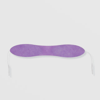 MyoLift conductive microcurrent facial mask strip in lavender purple with dual snap connectors for chin or neck treatment