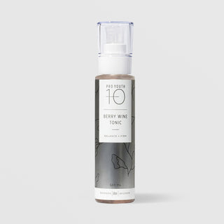 Rhonda Allison Pro Youth 10 Berry Wine Tonic Balance and Firm toner in a 120mL glass pump bottle with clear cap and botanical label on a light gray background