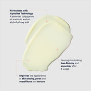 Art of Skin Care | skinbetter AlphaRet Clearing Serum lightweight pale green gel retinoid AHA improves clarity pores tone texture less blotchy 8 weeks