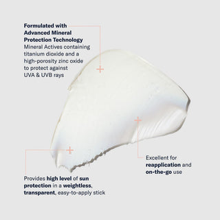 Art of Skin Care | skinbetter sunbetter SHEER SPF 56 Stick smooth white mineral sunscreen zinc oxide tint-free easy on-the-go UVA UVB reapplication