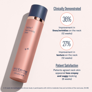 Art of Skin Care | skinbetter Techno Neck Perfecting Cream 36% less neck lines 27% better texture less crepey N=26