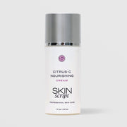 Skin Script Citrus-C Nourishing Cream white airless pump bottle with silver cap, professional skin care, 1 fl oz 30ml
