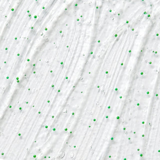 Sorella Apothecary Pear Enzyme Glaze close-up texture showing clear gel formula with green enzyme microspheres